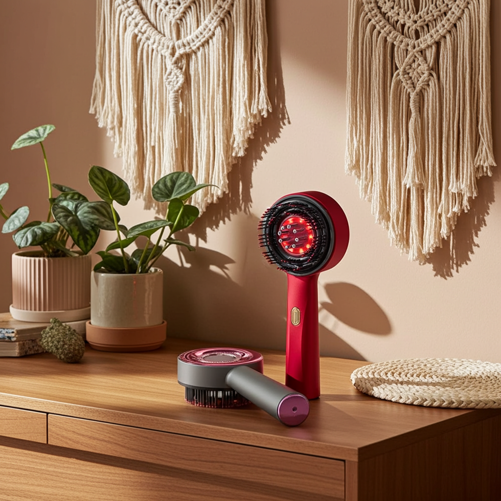 Infrared Scalp Massager Comb — Red Light Hair Growth & Oil Applicator
