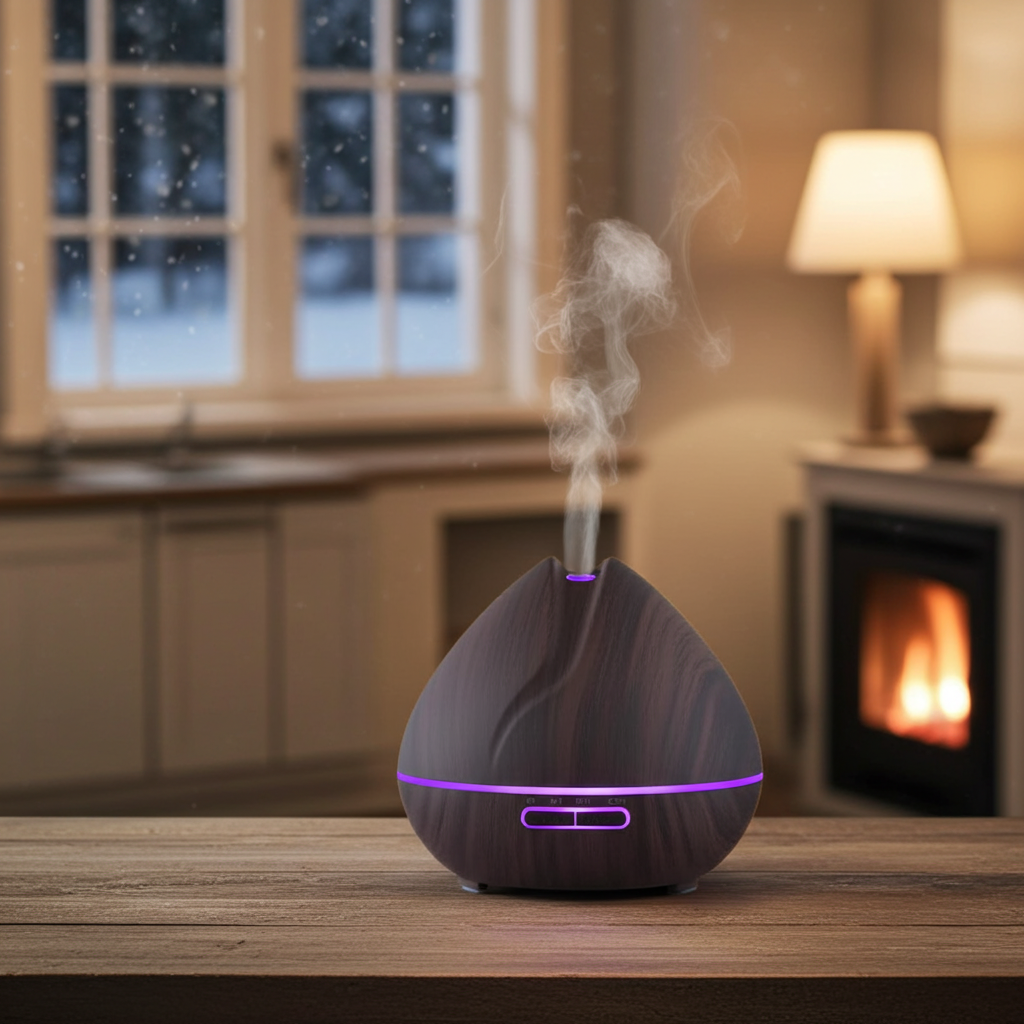 Ultrasonic Aroma Diffuser — 500ml Essential Oil Diffuser with LED