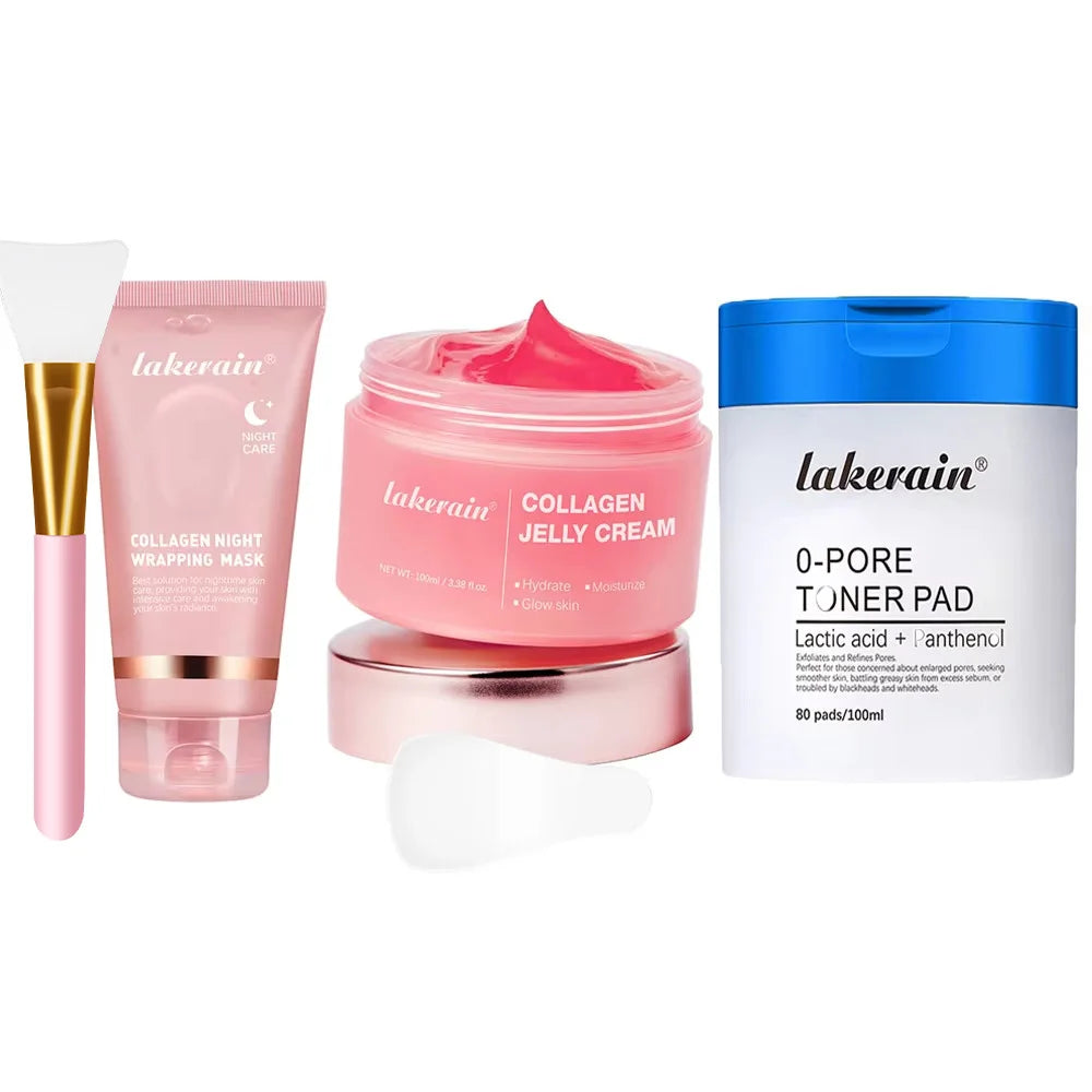 Korean Collagen Night Ritual Kits — Mask, Cream & Serum Sets