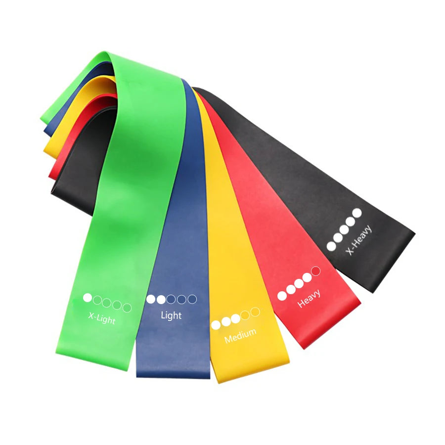 5-Level Resistance Bands Set for Yoga Pilates Home Gym Exercise Fitness Sport Elastic Rubber Bands for Workout Gym Accessories
