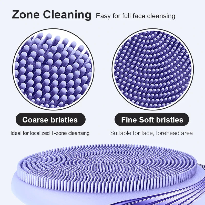 High-Quality, Ultra-Thin Electric Facial Cleansing Brush with a Built-In Battery, USB Charging, Five Power Modes, Gentle Cleani