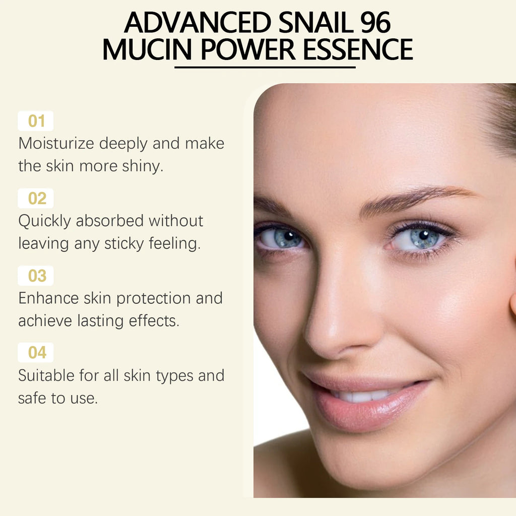 Snail Mucin 96% Essence — Deep Hydration, Glow Booster & Skin Repair