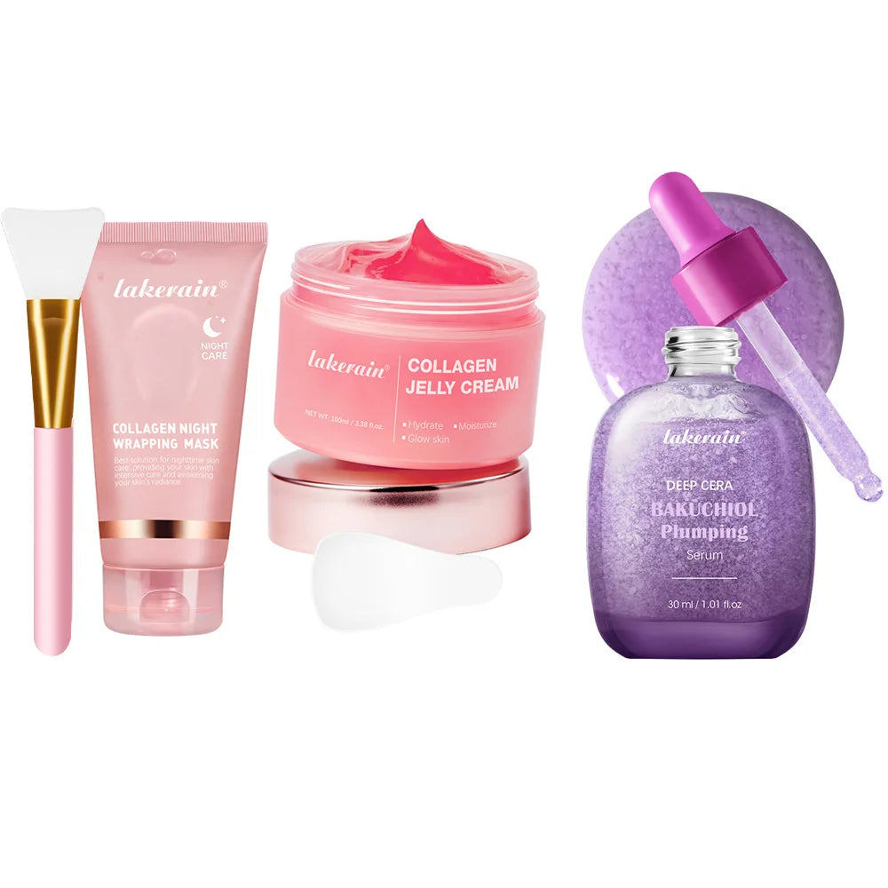 Korean Collagen Night Ritual Kits — Mask, Cream & Serum Sets