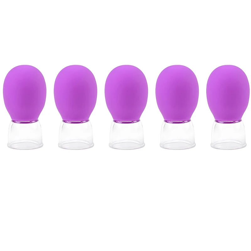 Silicone Cupping Massage Set — 5pcs, Face Body & Neck Anti-Aging