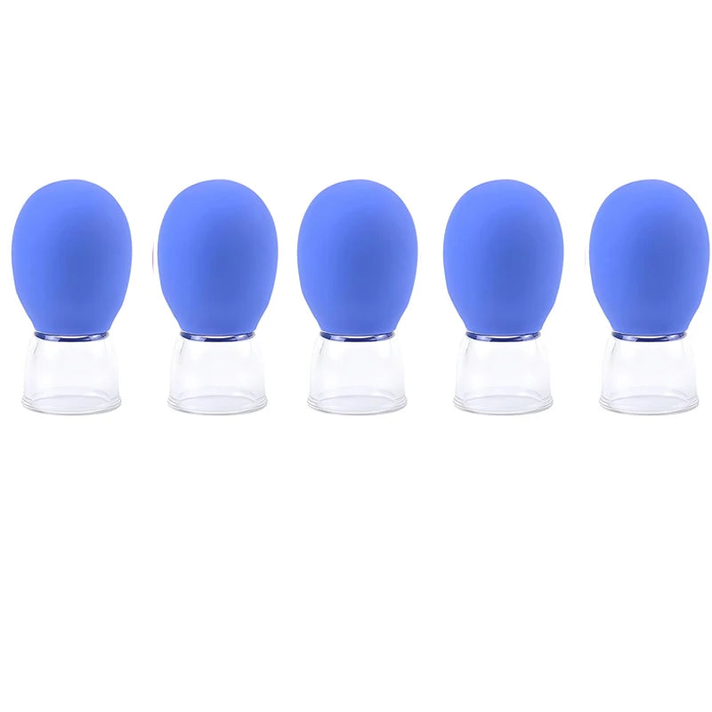 Silicone Cupping Massage Set — 5pcs, Face Body & Neck Anti-Aging