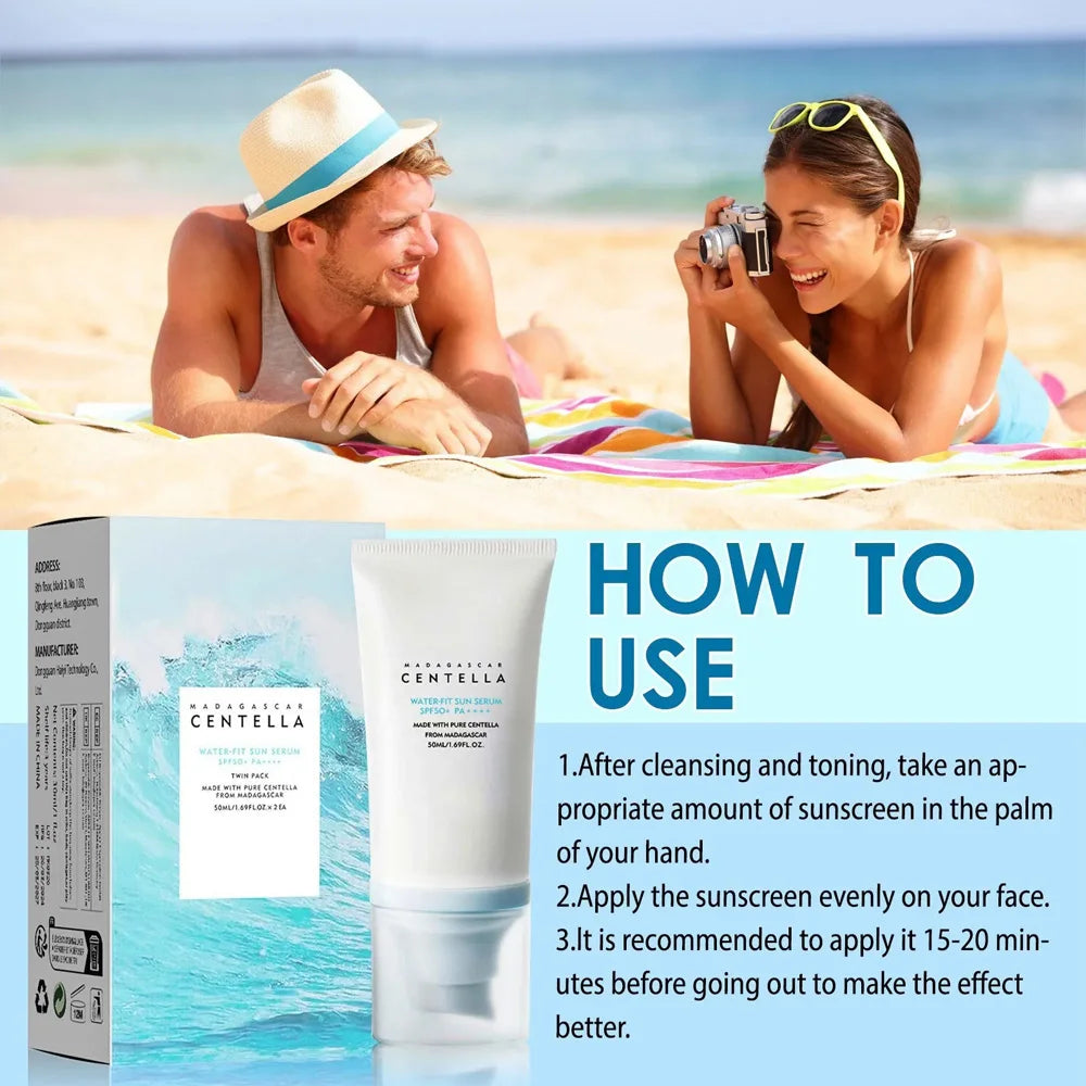 Korean Centella SPF50+ Sunscreen — Lightweight, Brightening & Hydrating 50ml