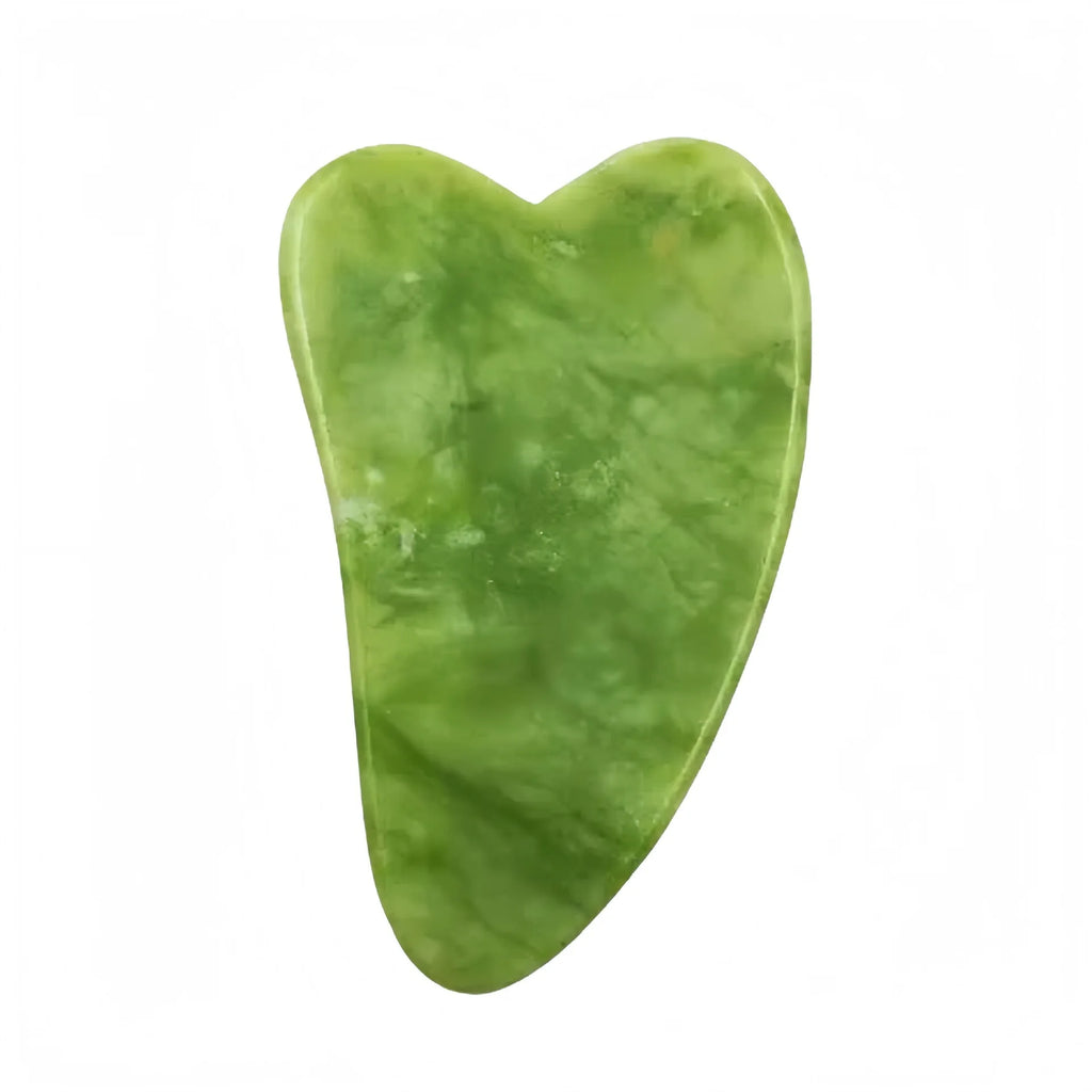 Natural Jade Face Roller — Dual Head, De-Puff & Sculpt