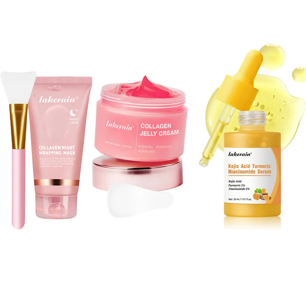 Korean Collagen Night Ritual Kits — Mask, Cream & Serum Sets