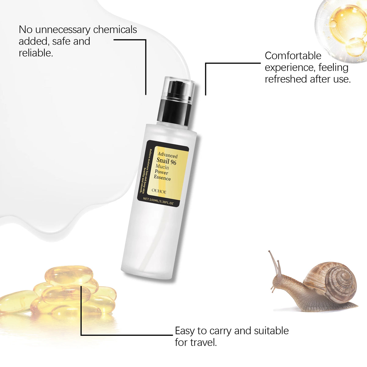 Snail Mucin 96% Essence — Deep Hydration, Glow Booster & Skin Repair