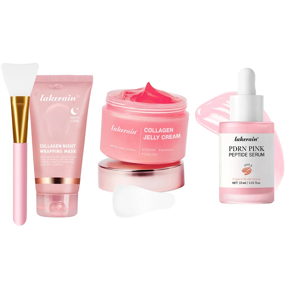 Korean Collagen Night Ritual Kits — Mask, Cream & Serum Sets
