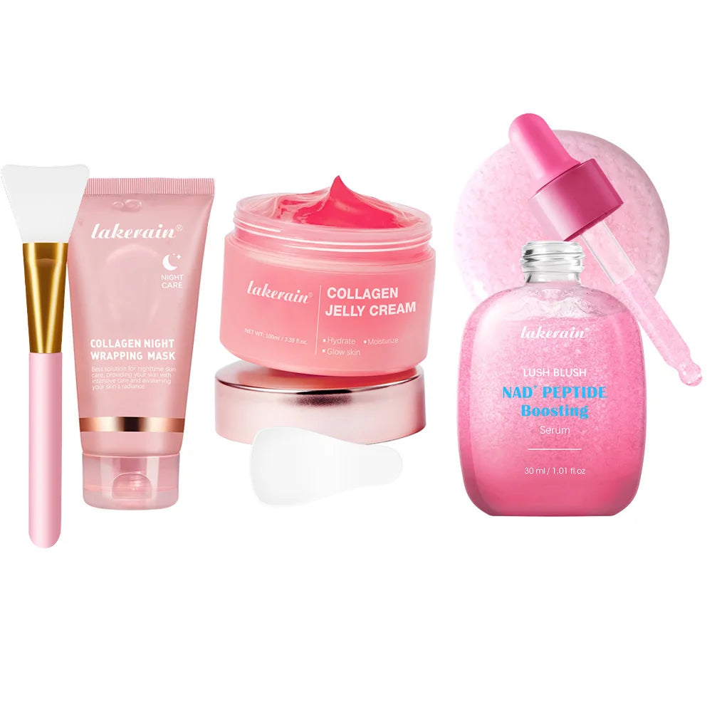 Korean Collagen Night Ritual Kits — Mask, Cream & Serum Sets