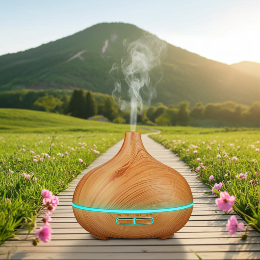 Diffuseur d'arômes à ultrasons — Diffuseur d'huiles essentielles 500 ml avec LED