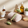 Natural Jade Face Roller — Dual Head, De-Puff & Sculpt