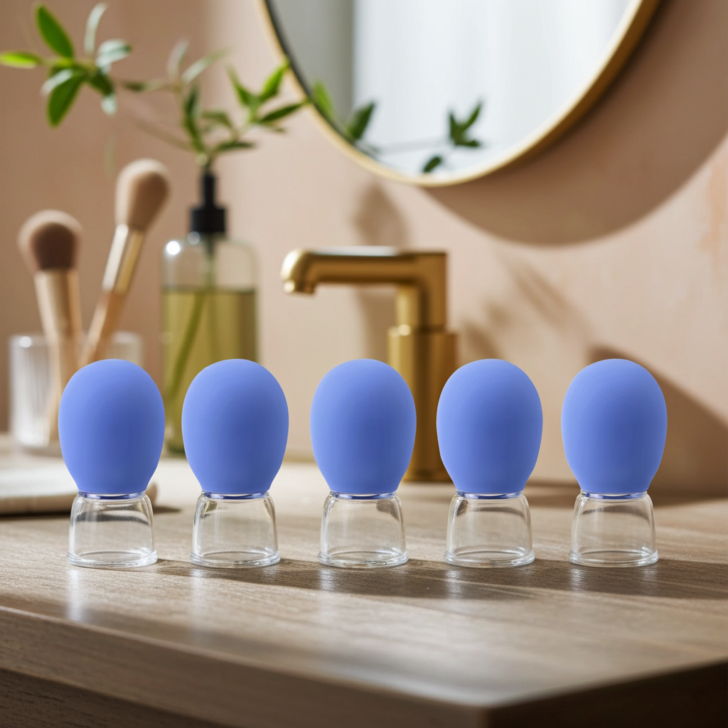 Silicone Cupping Massage Set — 5pcs, Face Body & Neck Anti-Aging