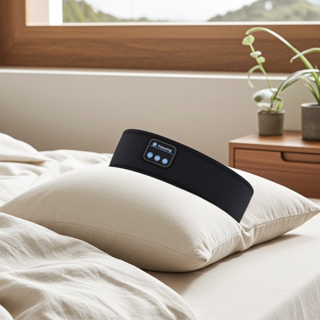 Bluetooth Sleep Headband — Wireless Music Eye Mask, 10H Battery